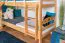 Lit mezzanine enfant 90x200 cm avec toboggan | Hêtre massif naturel | Séparable en 2 lits | Easy Premium Line K27/n