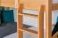 Lit mezzanine enfant 90x200 cm avec toboggan | Hêtre massif naturel | Séparable en 2 lits | Easy Premium Line K27/n