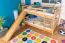 Lit superposé avec toboggan 140 x 200 cm | Bois de hêtre massif naturel | Séparable en 2 lits simples | Easy Premium Line K32/n