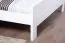 Lit double Easy Premium Line K6 en longueur extra, 180 x 220 cm | Hêtre massif blanc laqué | Design moderne et stabilité