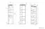 Vitrine haute Glostrup 03 chêne | 200 x 55 x 40 cm | 2 portes, 5 compartiments, design moderne