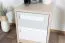 Table de chevet Greeley 13 pour chambre ado | Hêtre/Blanc/Gris clair | 2 tiroirs | 48 x 40 x 40 cm