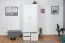 Chambre d'enfant - Armoire à portes battantes / armoire Egvad 02, couleur : blanc / hêtre - Dimensions : 193 x 80 x 51 cm (H x L x P), avec 2 portes, 3 tiroirs et 1 compartiment