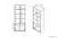 Chambre d'enfant - Armoire Renton 03, couleur : gris platine / blanc / rose poudré - Dimensions : 199 x 80 x 40 cm (H x L x P), avec 1 porte, 2 tiroirs et 8 compartiments