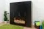Armoire penderie Andenne 02 | Noir & Noyer | 215 x 210 x 60 cm | Rangement spacieux & design moderne