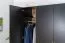 Armoire penderie Andenne 02 | Noir & Noyer | 215 x 210 x 60 cm | Rangement spacieux & design moderne