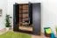 Armoire penderie Andenne 02 | Noir & Noyer | 215 x 210 x 60 cm | Rangement spacieux & design moderne