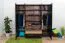 Armoire penderie Andenne 02 | Noir & Noyer | 215 x 210 x 60 cm | Rangement spacieux & design moderne