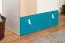 Chambre d'adolescents - armoire à portes battantes / armoire Aalst 17, couleur : chêne / blanc / bleu - Dimensions : 190 x 80 x 50 cm (h x l x p)