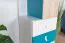 Chambre d'adolescents - Armoire Aalst 21, couleur : chêne / blanc / bleu - Dimensions : 160 x 45 x 40 cm (H x L x P)
