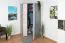 Armoire d’angle Lede 02 | 2 portes battantes | gris, chêne, blanc | 190 x 90 x 90 cm | Chambre jeune
