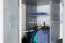 Armoire d’angle Lede 02 | 2 portes battantes | gris, chêne, blanc | 190 x 90 x 90 cm | Chambre jeune