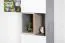 Armoire chambre ado Lede 05 | Gris / Chêne / Blanc | 190 x 45 x 40 cm | Design moderne