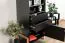 Commode contemporaine noire et hêtre | 116 x 63 x 42 cm | Rangement optimisé | Kustanai 03