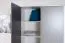 Chambre d'enfant - Armoire à portes battantes / Armoire Syrina 05, Couleur : Blanc / Gris / Bleu - Dimensions : 202 x 153 x 55 cm (H x L x P)