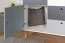 Armoire penderie 3 portes enfant Syrina 04 | Blanc / Gris / Bleu | 202 x 104 x 55 cm