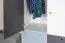 Armoire penderie 3 portes enfant Syrina 04 | Blanc / Gris / Bleu | 202 x 104 x 55 cm