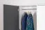 Armoire penderie 3 portes enfant Syrina 04 | Blanc / Gris / Bleu | 202 x 104 x 55 cm