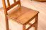 Chaise en pin massif finition chêne Junco 247 | Design moderne | 95 x 44 x 46 cm