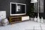 Meuble bas de télévision Timaru 29 en chêne sauvage huilé / blanc, massif partiel - Dimensions : 48 x 180 x 40 cm (H x L x P)