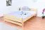 Lit simple / lit d'appoint en pin massif naturel 83, sommier à lattes inclus - 140 x 200 cm