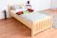 Lit enfant ou adolescent en pin massif naturel 66 | 90 x 200 cm | Sommier à lattes inclus