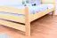 Lit simple / lit d'appoint en pin massif naturel 83, sommier à lattes inclus - 140 x 200 cm