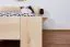 Lit pour enfant ou adolescent en hêtre massif naturel 140 x 200 cm | Sommier inclus | Design moderne | Grande stabilité