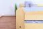 Lit simple / lit d'appoint en pin massif naturel 83, sommier à lattes inclus - 140 x 200 cm