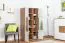 Vitrine Manase 05 | chêne brun & blanc brillant | 150 x 77 x 41 cm | Design contemporain