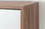 Vitrine Manase 05 | chêne brun & blanc brillant | 150 x 77 x 41 cm | Design contemporain