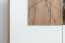 Vitrine Manase 05, couleur : brun chêne / blanc brillant - 150 x 77 x 41 cm (h x l x p)