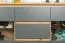 Vitrine Faleula 01, Couleur : Chêne / Gris - 79 x 140 x 43 cm (H x L x P)