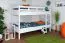 Bois massif Lit superposé pour enfants et adolescents | Dimension du matelas: 90 x 190 cm | Laqué Blanc | convertible en 2 lits simples | Qualité premium | Incl. Sommier à lattes déroulable Abbildung