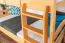 Bois massif Lit superposé pour enfants et adolescents | Dimension du matelas: 90 x 190 cm | Laqué Naturel | convertible en 2 lits simples | Qualité premium | Incl. Sommier à lattes déroulable Abbildung