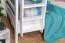 Bois massif Lit superposé pour enfants et adolescents | Dimension du matelas: 120 x 190 cm | Laqué Blanc | convertible en 2 lits simples | Qualité premium | Incl. Sommier à lattes déroulable Abbildung