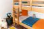 Bois massif Lit superposé pour enfants et adolescents | Dimension du matelas: 90 x 200 cm | Laqué Naturel | convertible en 2 lits simples | Qualité premium | Incl. Sommier à lattes déroulable Abbildung