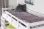 Bois massif Lit superposé pour enfants et adolescents | Dimension du matelas: 120 x 190 cm | Laqué Blanc | convertible en 2 lits simples | Qualité premium | Incl. Sommier à lattes déroulable Abbildung