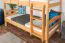 Bois massif Lit superposé pour enfants et adolescents | Dimension du matelas: 90 x 190 cm | Laqué Naturel | convertible en 2 lits simples | Qualité premium | Incl. Sommier à lattes déroulable Abbildung