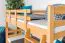Bois massif Lit superposé pour enfants et adolescents | Dimension du matelas: 90 x 190 cm | Laqué Naturel | convertible en 2 lits simples | Qualité premium | Incl. Sommier à lattes déroulable Abbildung