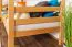 Bois massif Lit superposé pour enfants et adolescents | Dimension du matelas: 90 x 200 cm | Laqué Naturel | convertible en 2 lits simples | Qualité premium | Incl. Sommier à lattes déroulable Abbildung