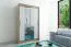 150 cm de large Armoire avec 5 casiers et 2 portes | Couleur: Chêne Sonoma / Blanc Abbildung