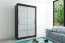 150 cm de large Armoire avec 5 casiers et 2 portes | Couleur: Blanc / Noir Abbildung