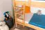 Bois massif Lit superposé pour enfants et adolescents | Dimension du matelas: 90 x 200 cm | Laqué Naturel | convertible en 2 lits simples | Qualité premium | Incl. Sommier à lattes déroulable Abbildung