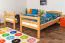 Bois massif Lit superposé pour enfants et adolescents | Dimension du matelas: 90 x 200 cm | Laqué Naturel | convertible en 2 lits simples | Qualité premium | Incl. Sommier à lattes déroulable Abbildung