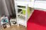 Bois massif Lit superposé pour enfants et adolescents | Dimension du matelas: 120 x 190 cm | Laqué Blanc | convertible en 2 lits simples | Qualité premium | Incl. Sommier à lattes déroulable Abbildung