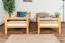 Bois massif Lit superposé pour enfants et adolescents | Dimension du matelas: 90 x 190 cm | Laqué Naturel | convertible en 2 lits simples | Qualité premium | Incl. Sommier à lattes déroulable Abbildung
