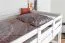 Bois massif Lit superposé pour enfants et adolescents | Dimension du matelas: 120 x 190 cm | Laqué Blanc | convertible en 2 lits simples | Qualité premium | Incl. Sommier à lattes déroulable Abbildung
