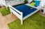 Bois massif Lit superposé pour enfants et adolescents | Dimension du matelas: 120 x 190 cm | Laqué Blanc | convertible en 2 lits simples | Qualité premium | Incl. Sommier à lattes déroulable Abbildung