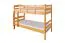 Bois massif Lit superposé pour enfants et adolescents | Dimension du matelas: 90 x 200 cm | Laqué Naturel | convertible en 2 lits simples | Qualité premium | Incl. Sommier à lattes déroulable Abbildung